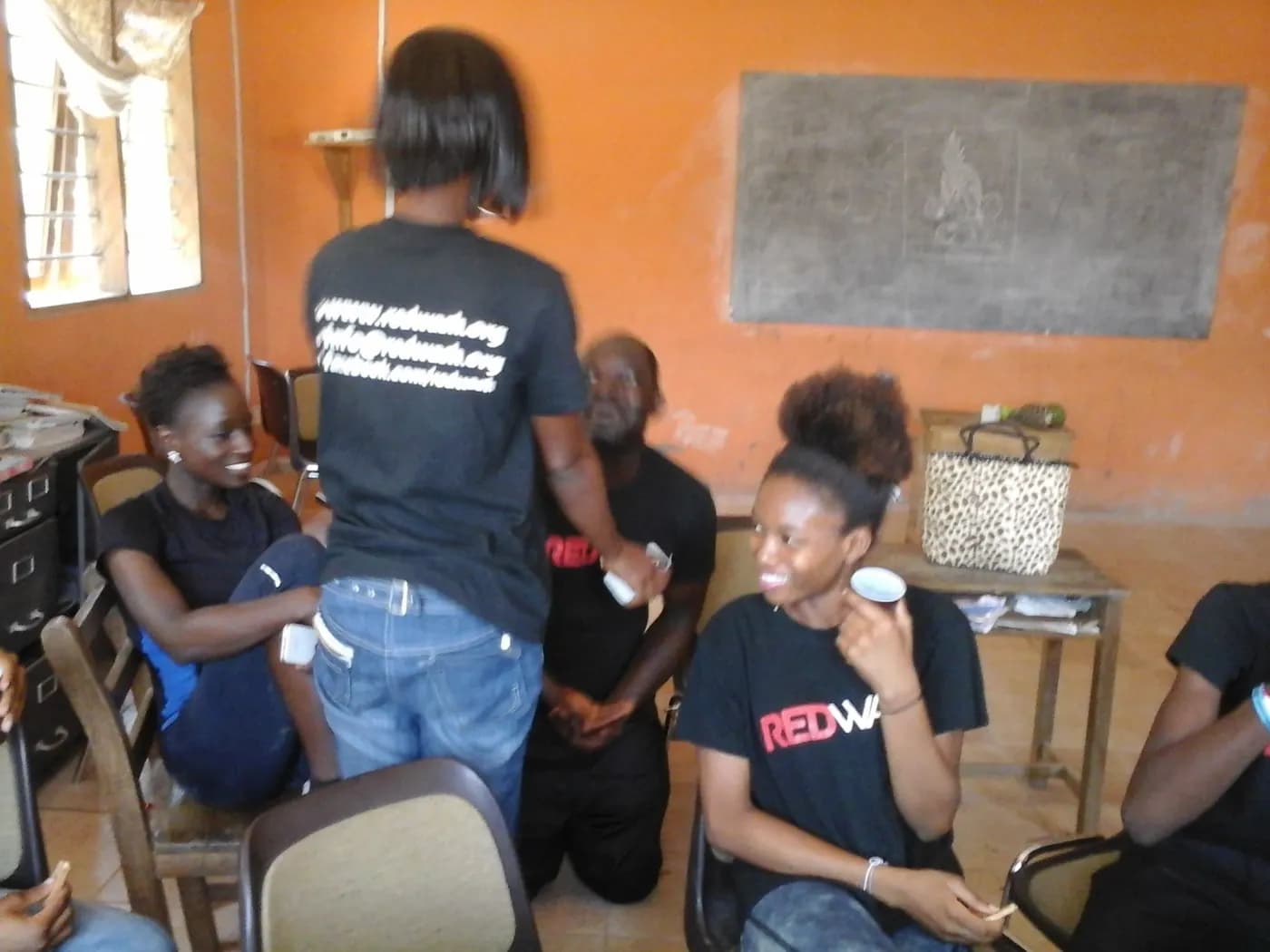 The team, off duty · Accra, 5 April 2014